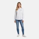 U.S. POLO ASSN. Damen Leinenshirt P045 Weiss-Navy Größe M - Gr. M
