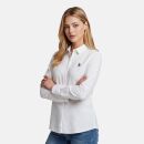 U.S. POLO ASSN. Damen Leinenshirt P045 Weiss-Navy Größe M - Gr. M