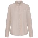 U.S. POLO ASSN. Damen Leinenshirt P045 Beige-Weiss Größe S - Gr. S