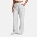 U.S. POLO ASSN. Damen Weite Hose aus Leinenmix P046 Weiss-Navy Größe L - Gr.L