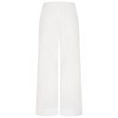 U.S. POLO ASSN. Damen Weite Hose aus Leinenmix P046 Weiss-Navy Größe L - Gr.L