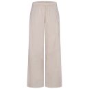 U.S. POLO ASSN. Damen Weite Hose aus Leinenmix P046 Beige-Weiss Größe XXL - Gr.2XL