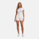 U.S. POLO ASSN. Damen Leinenshorts P047 Weiss-Navy Größe M - Gr.M