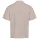U.S. POLO ASSN. Herren Hemd mit Kubakragen P051 Beige-Navy Größe XL - Gr.XL