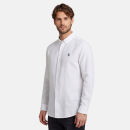 U.S. POLO ASSN. Herren Leinenmix Hemd Button-Down P049 Weiss-Navy Größe S - Gr.S
