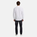 U.S. POLO ASSN. Herren Leinenmix Hemd Button-Down P049 Weiss-Navy Größe S - Gr.S