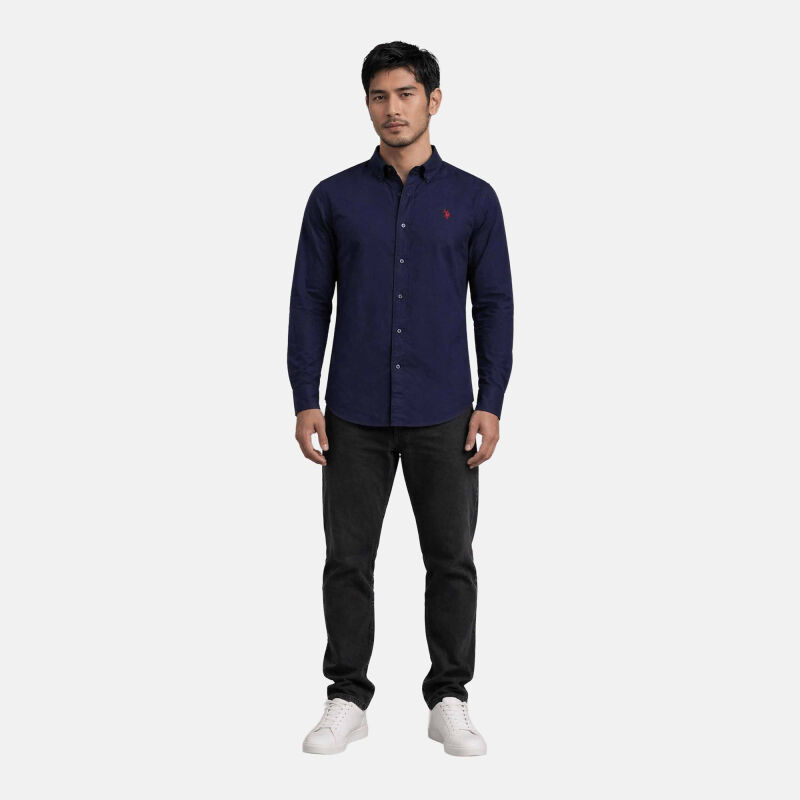 U.S. POLO ASSN. Herren Hemd Button-Down P050 Navy-Rot Größe XXL - Gr.2XL