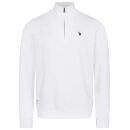 U.S. POLO ASSN. Herren Half-Zip Sweatshirt P053 Weiss-Navy Größe XXXL - Gr.3XL