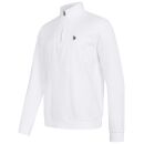 U.S. POLO ASSN. Herren Half-Zip Sweatshirt P053 Weiss-Navy Größe XXXL - Gr.3XL