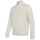 U.S. POLO ASSN. Herren Half-Zip Sweatshirt P053 Sand-Blau Größe XL - Gr.XL