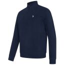 U.S. POLO ASSN. Herren Half-Zip Sweatshirt P053 Navy-Hellblau Größe XXL - Gr.2XL