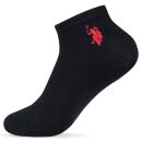 U.S. POLO ASSN. Herren Kurzsocken Sneaker-Socken 6-er Pack P055 GrauMel-Weiss-Schwarz Größe 39-42