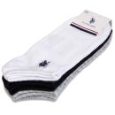 U.S. POLO ASSN. Herren Kurzsocken Sneaker-Socken 6-er Pack P055 GrauMel-Weiss-Schwarz Größe 39-42
