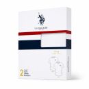 U.S. POLO ASSN. Herren T-Shirt Crewneck rundhals 2er Pack P056 Weiss & Weiss  Größe M - Gr.M