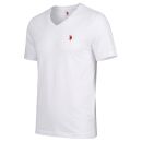 U.S. POLO ASSN. Herren T-Shirt V-Neck 2er Pack P057 Weiss & Weiss  Größe M - Gr.M