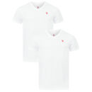 U.S. POLO ASSN. Herren T-Shirt V-Neck 2er Pack P057 Weiss & Weiss  Größe M - Gr.M