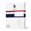 U.S. POLO ASSN. Herren T-Shirt V-Neck 2er Pack P057 Weiss & Weiss  Größe M - Gr.M