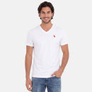U.S. POLO ASSN. Herren T-Shirt V-Neck 2er Pack P057 Weiss & Weiss Größe XL - Gr.XL