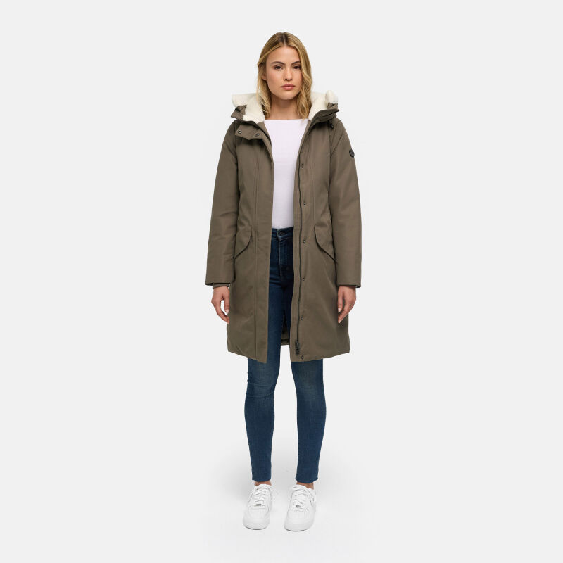 Navahoo Bibber-Beauty Damen Parka N138 Stone Brown Größe XL - Gr.42