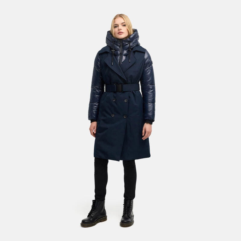 Navahoo City-Glow Damen Trenchcoat N141 Navy Größe XL - Gr.42