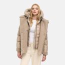 Navahoo Kuschelhäschen Damen Teddy Jacke Mit Futter N149 Light Taupe Größe S - Gr.36