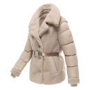 Navahoo Kuschelhäschen Damen Teddy Jacke Mit Futter N149 Light Taupe Größe S - Gr.36