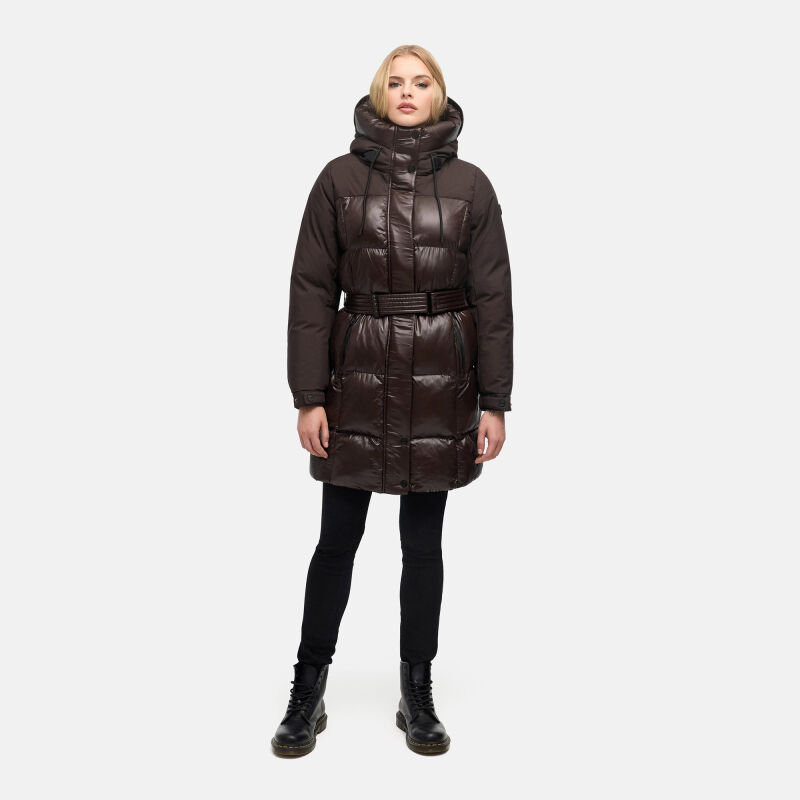 Navahoo Mandelkuss Damen Steppmantel N152 Choco Größe L - Gr.40