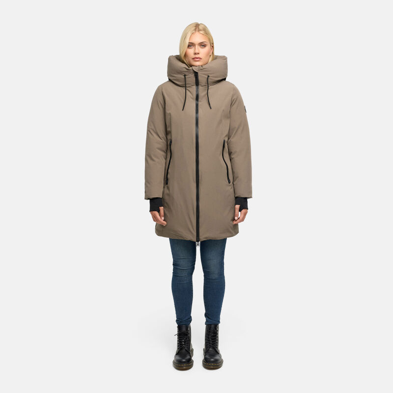 Marikoo Polarhäschen Damen Mantel N161 Stone Brown Größe M - Gr.38