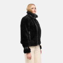 Navahoo Wuschelwonne Damen Teddyplüsch Jacke N171 Schwarz Größe XXL - Gr.44