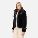Navahoo Wuschelwonne Damen Teddyplüsch Jacke N171 Schwarz Größe XXL - Gr.44