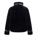 Navahoo Wuschelwonne Damen Teddyplüsch Jacke N171 Schwarz Größe XXL - Gr.44