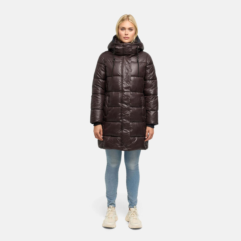 Marikoo Yumee Damen Steppmantel N172 Choco Größe M - Gr.38