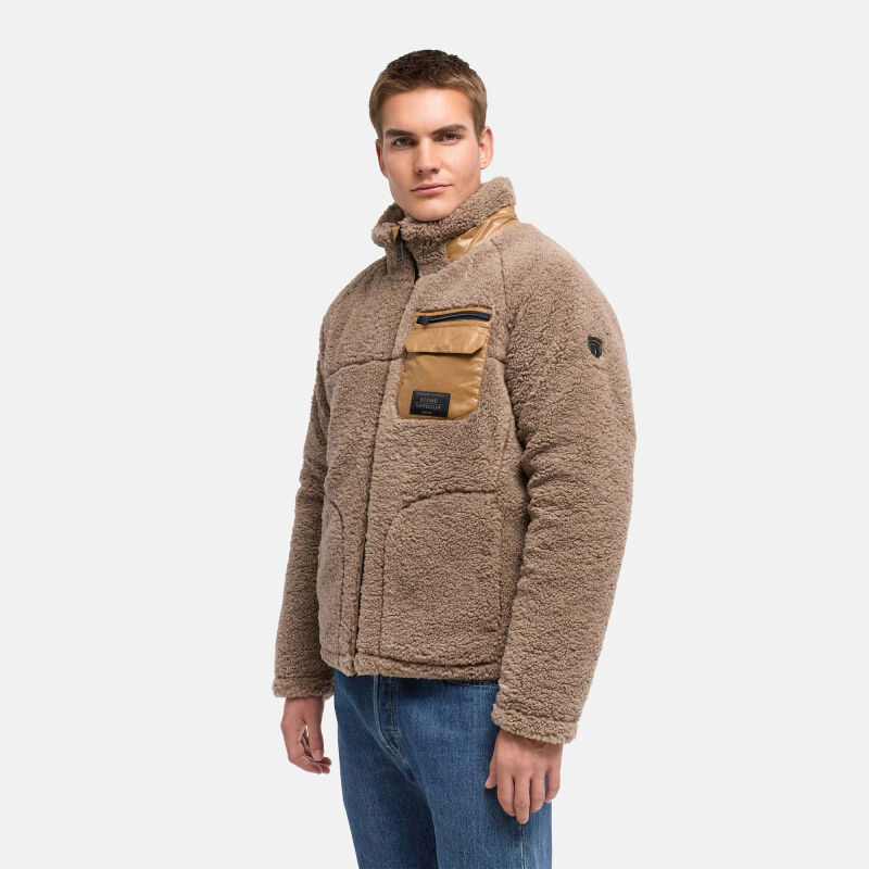 Stone Harbour Sorees Herren Sherpa-Fleece Jacke B790 Dark Taupe Größe XL - Gr.XL