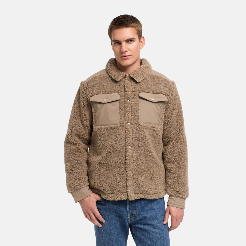 Stone Harbour Taureek Herren Teddy Jacke gefüttert B791 Dark Taupe Größe L - Gr.L
