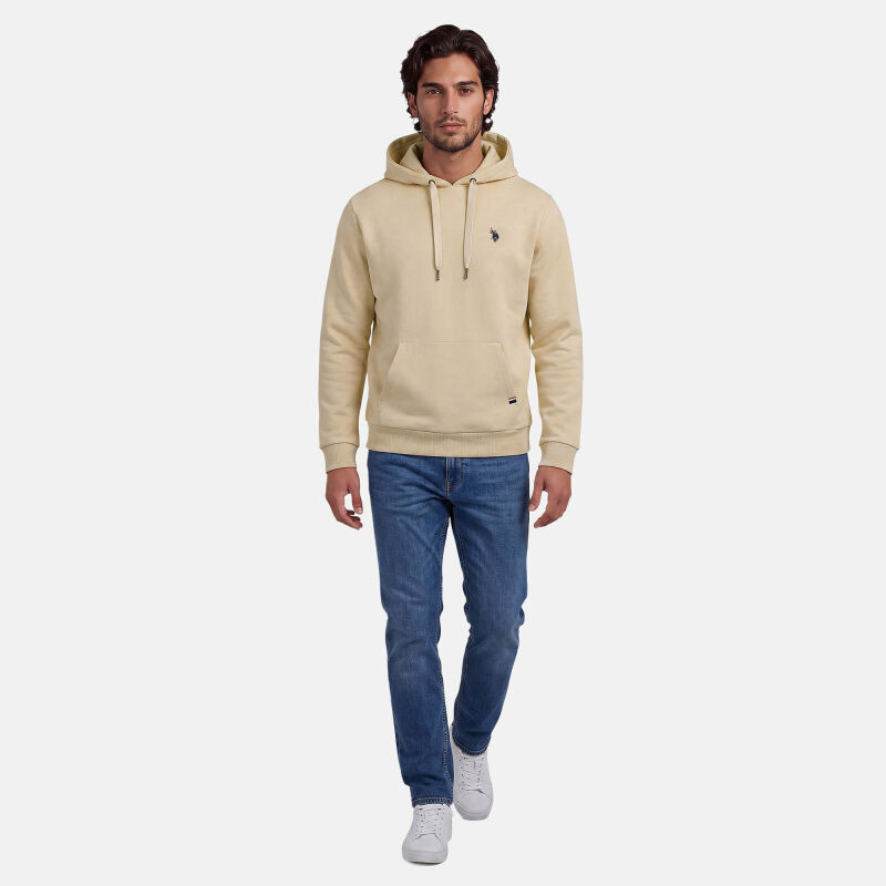 U.S. POLO ASSN. Herren Sweathoodie P-061 Beige-Navy Größe S - Gr.S