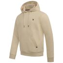 U.S. POLO ASSN. Herren Sweathoodie P-061 Beige-Navy Größe S - Gr.S