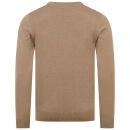 U.S. POLO ASSN. Herren Crewneck Pullover P-064 CamelMelange-Navy Größe M - Gr.M