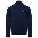 U.S. POLO ASSN. Herren Turtleneck Pullover P-065 Navy-Beige Größe S - Gr.S