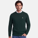 U.S. POLO ASSN. Herren Roundneck Pullover Zopfmuster P-066