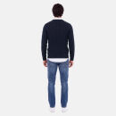 U.S. POLO ASSN. Herren Roundneck Pullover Zopfmuster P-066 Navy-Beige Größe S - Gr.S