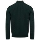 U.S. POLO ASSN. Herren Halfzip Pullover Zopfmuster P-067 Darkgreen-Beige Größe XXL - Gr.2XL