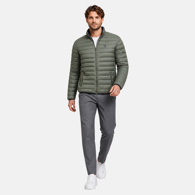U.S. POLO ASSN. Herren Steppjacke P-068 Olive-Navy Größe M - Gr.M