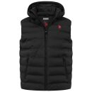U.S. POLO ASSN. Herren Weste mit Kapuze P-069 Schwarz-Rot Größe XXL - Gr.2XL