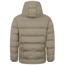 U.S. POLO ASSN. Herren Steppjacke mit Hoodie P-070 Beige-Navy Größe S - Gr.S