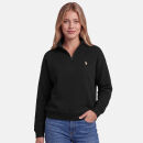 U.S. POLO ASSN. Damen Sweatshirt Halfzip P-072 Schwarz-Beige Größe L - Gr.L
