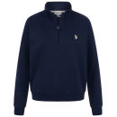U.S. POLO ASSN. Damen Sweatshirt Halfzip P-072 Navy-Beige Größe S - Gr.S