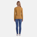 U.S. POLO ASSN. Damen T-Shirt Longsleeve P-074 Camel-Weiss Größe L - Gr.L