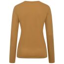 U.S. POLO ASSN. Damen T-Shirt Longsleeve P-074 Camel-Weiss Größe L - Gr.L