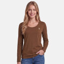 U.S. POLO ASSN. Damen T-Shirt Longsleeve P-075 Braun-Beige Größe L - Gr.L