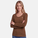 U.S. POLO ASSN. Damen T-Shirt Longsleeve P-075 Braun-Beige Größe L - Gr.L